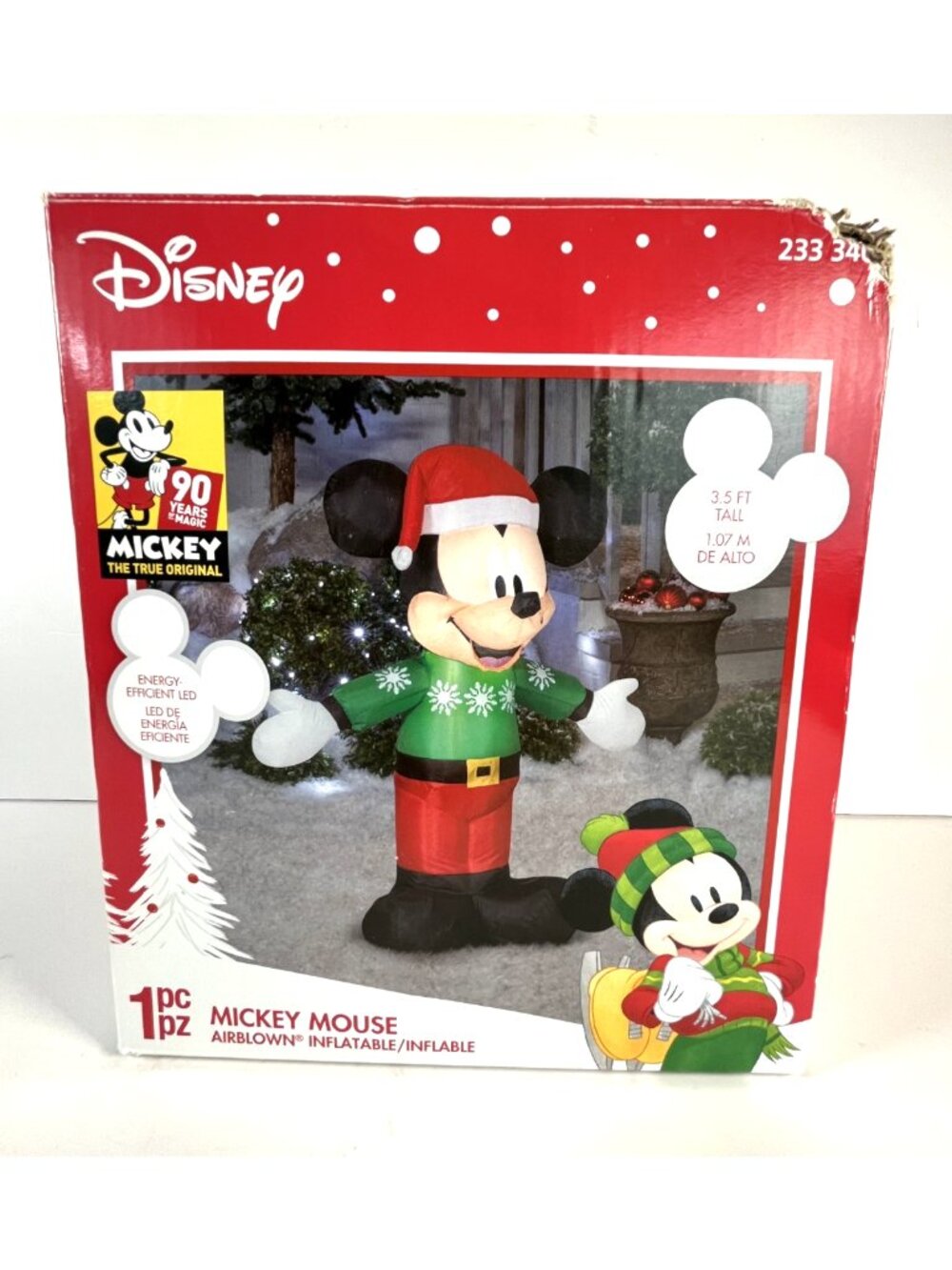 Disney Mickey Mouse 3.5 ft Airblown Inflatable Christmas LED Yard Decoration
